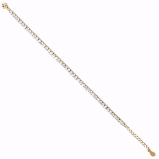 Seville SILVIA MEDIUM forgyldt tennis armbånd 